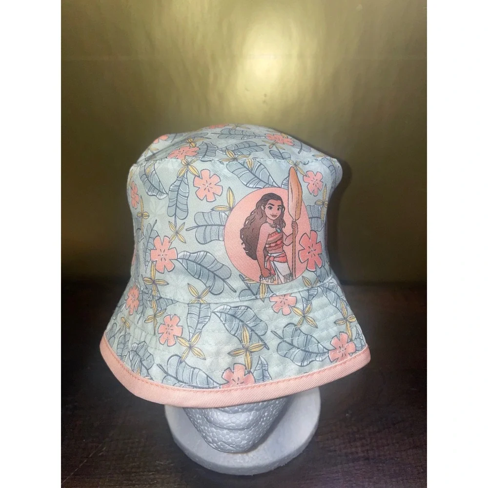 Kids Disney‎ Princess Moana Bucket Hat Girls Tropical Floral Sun Hat OSFM